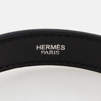 HERMES bracelet Metal, Leather black Women Used Authentic