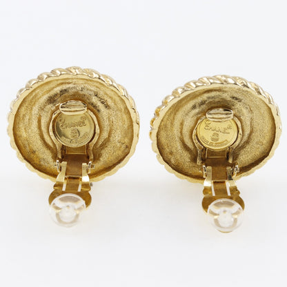 CHANEL Earring Plated Gold, Faux Pearl gold Women Used Authentic