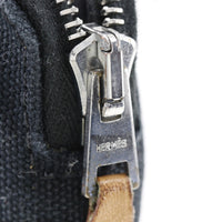 헤르메스 롱 지갑 지갑 속보 발가락 GM 코튼 블랙 유니니스 렉스 (유니에 렉스) 사용 정통