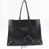 BALENCIAGA Tote Bag Paper tote leather 387480 black unisex(Unisex) Used Authentic