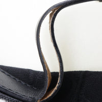 Salvatore Ferragamo Shoulder Bag Gancini one belt Canvas, leather AB-21 2779 black Women Used Authentic