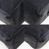 Salvatore Ferragamo Shoulder Bag Gancini one belt Canvas, leather AB-21 2779 black Women Used Authentic