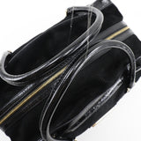 Anya Hindmarch Boston Duffel bag Suede, Patent Leather black Women Used Authentic