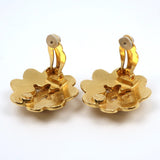 CHANEL Earring vintage COCO Mark flour Plated Gold gold Women Used Authentic