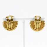 CHANEL Earring Plated Gold gold Women Used Authentic