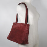 CHANEL Shoulder Bag Suede wine-red Women Used Authentic