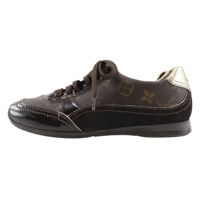 LOUIS VUITTON sneakers Monogram canvas Brown Women 36 Used Authentic