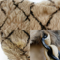 CHANEL Shoulder Bag Matrasse ChainShoulder Fur, Leather beige Women Used Authentic