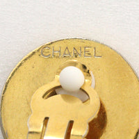 CHANEL Earring Plated Gold gold Matrasse Women Used Authentic