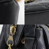 CHANEL Shoulder Bag ChainShoulder Caviar skin black Women Used Authentic