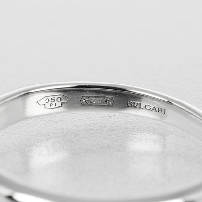 BVLGARI Ring 0.30ct VS1/H/2EX/VG Pt950Platinum, Diamond Silver Rome Amor Women Used Authentic