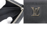 LOUIS VUITTON Long Wallet Purse Zippy wallet Portefeuille Rock Me leather black Women Used Authentic