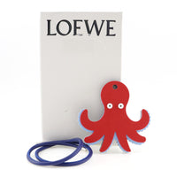 LOEWE charm Bag charm octopus Paula Zuibiza Octopus Urethane, Leather Red and blue Women Used Authentic