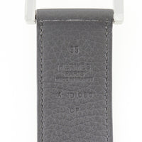 Hermes Belt Serie Taurillon Clemence Grey Mens utilisé Authentic