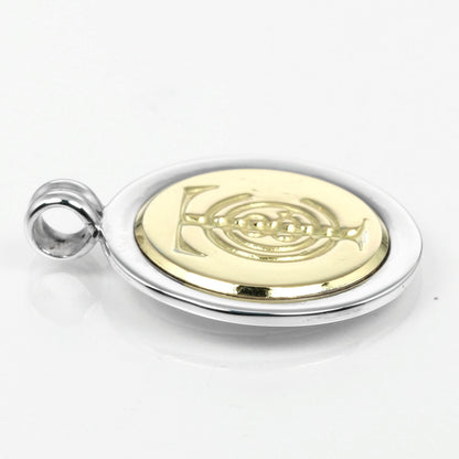 TIFFANY&Co. Pendant top Silver925, K18 Yellow Gold Silver T & C coin Women Used Authentic