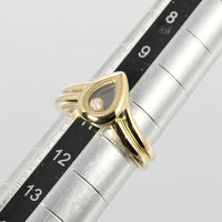 Chopard Ring Fine jewelry happy diamond drop K18 Yellow Gold, 1P Diamond gold Women Used Authentic
