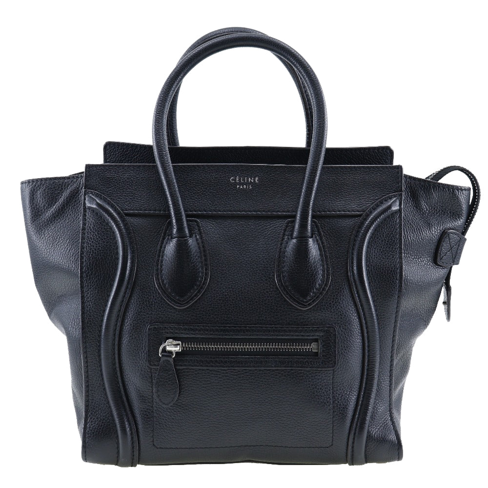 CELINE Handbag 167793 Calfskin black Micro shopper Luggage Women Used Authentic