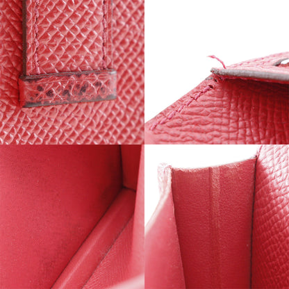 HERMES Long Wallet Purse Epsom Red Beansufla