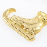 HERMES Brooch vintage LES FETES EN HERMES Skate shoes Plated Gold gold Women Used Authentic