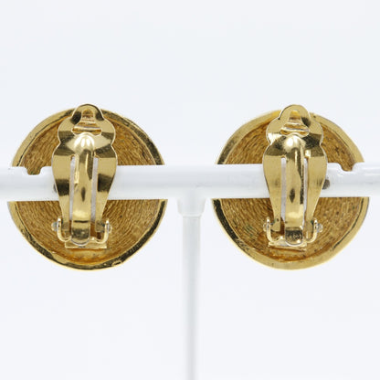 CHANEL Earring Plated Gold gold vintage Matrasse COCO Mark Women Used Authentic