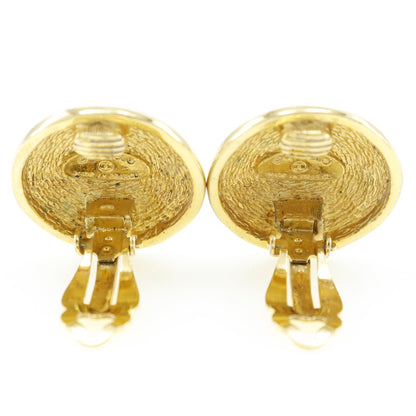 CHANEL Earring Plated Gold gold vintage Matrasse COCO Mark Women Used Authentic