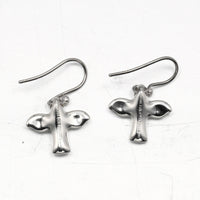 TIFFANY&Co. Earring Pierce Bird cross Silver925 Silver Women Used Authentic