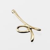 TIFFANY&Co. Brooch initial k letter k K18 yellow gold Silver Women Used Authentic