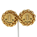 CHANEL Earring vintage logo COCO Mark Plated Gold gold Women Used Authentic
