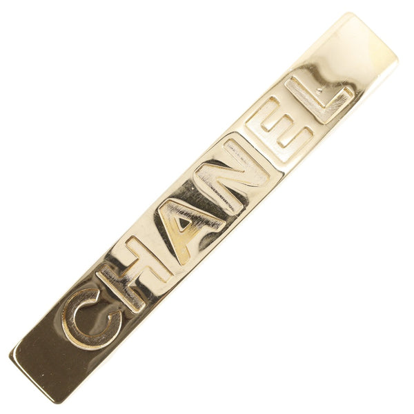 CHANEL Valletta logo Plated Gold gold Women Used Authentic