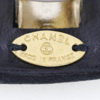 CHANEL Valletta vintage COCO Mark Satin,Plated Gold black Women Used Authentic
