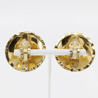 CHANEL Earring Matrasse COCO Mark Plated Gold Women Used Authentic