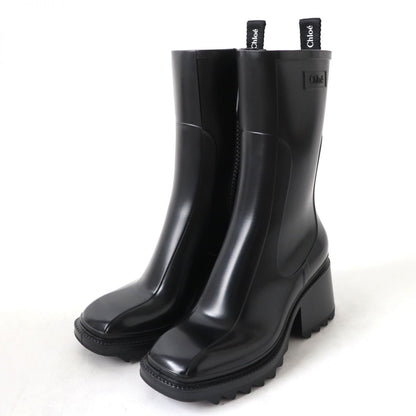 Chloe boots rubber black Women 36 Used Authentic