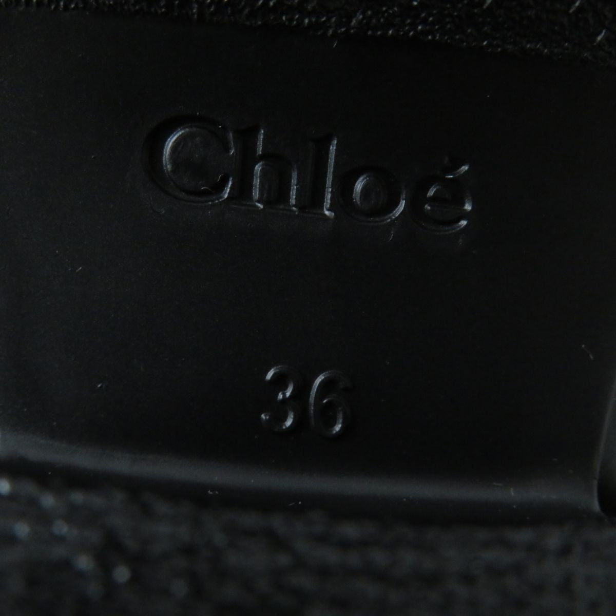 Chloe boots rubber black Women 36 Used Authentic