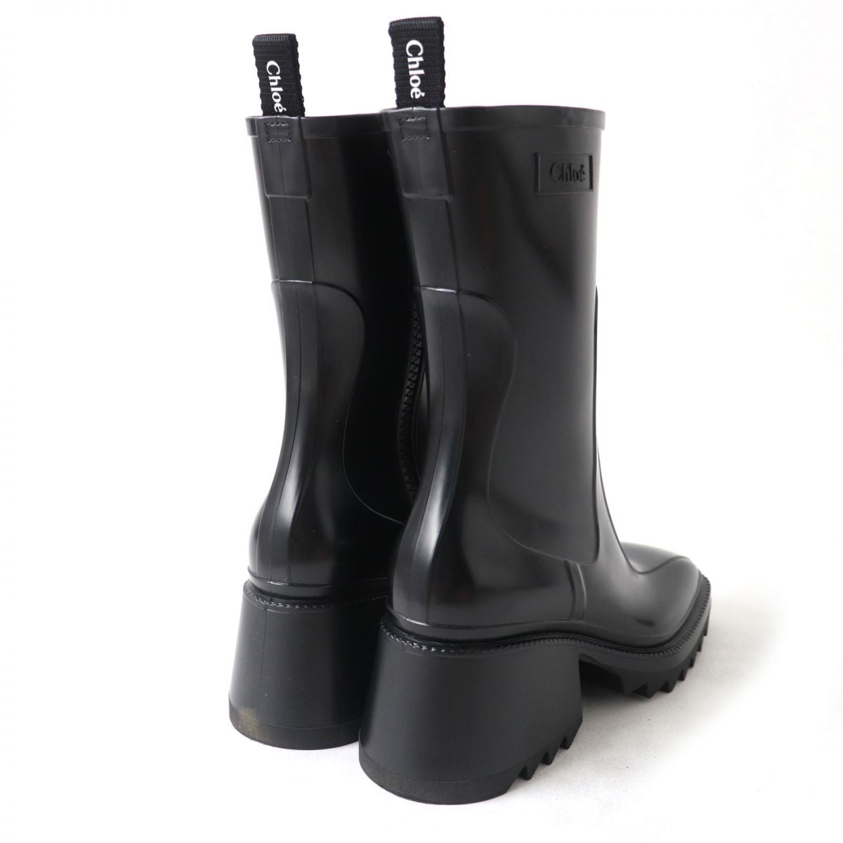 Chloe boots rubber black Women 36 Used Authentic