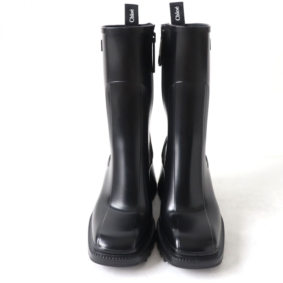 Chloe boots rubber black Women 36 Used Authentic