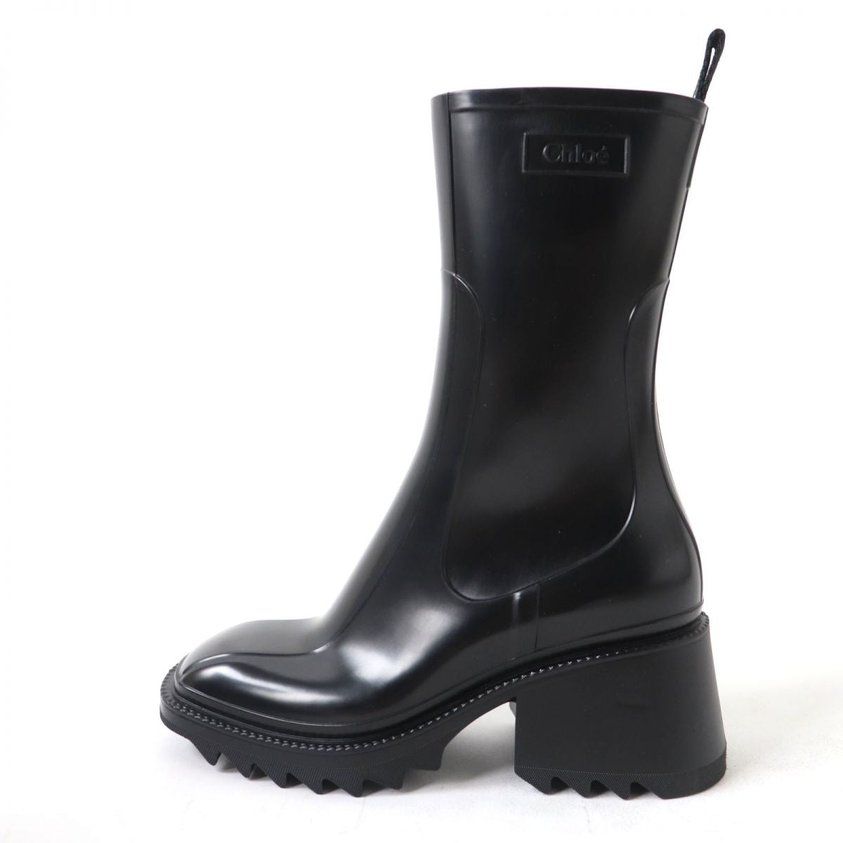 Chloe boots rubber black Women 36 Used Authentic