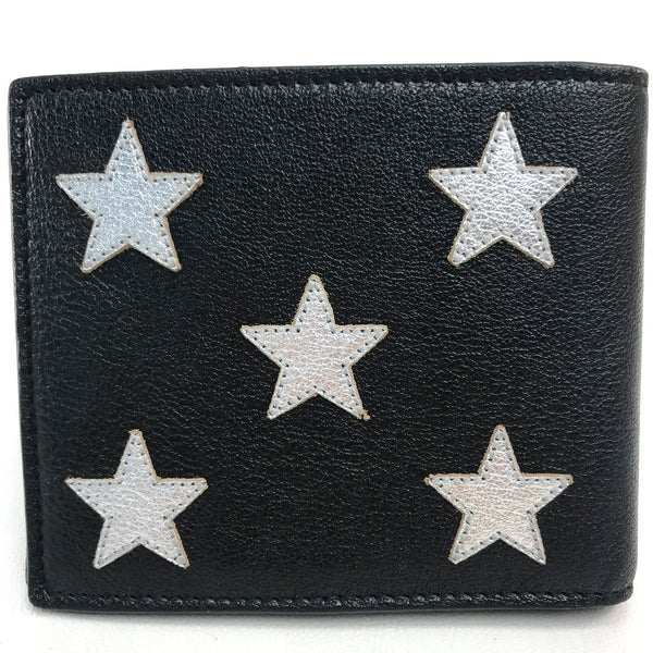 SAINT LAURENT PARIS patchwork Star leather 361320 Black x silver mens Used Authentic