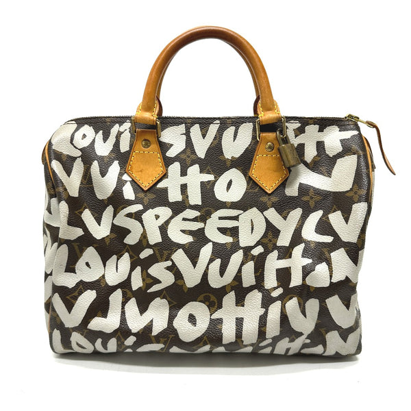 LOUIS VUITTON Handbag Mini Boston Duffel bag bag Monogram graffiti Speedy 30 MonogramGraffitiCanvas M92195 Brown Women Used Authentic