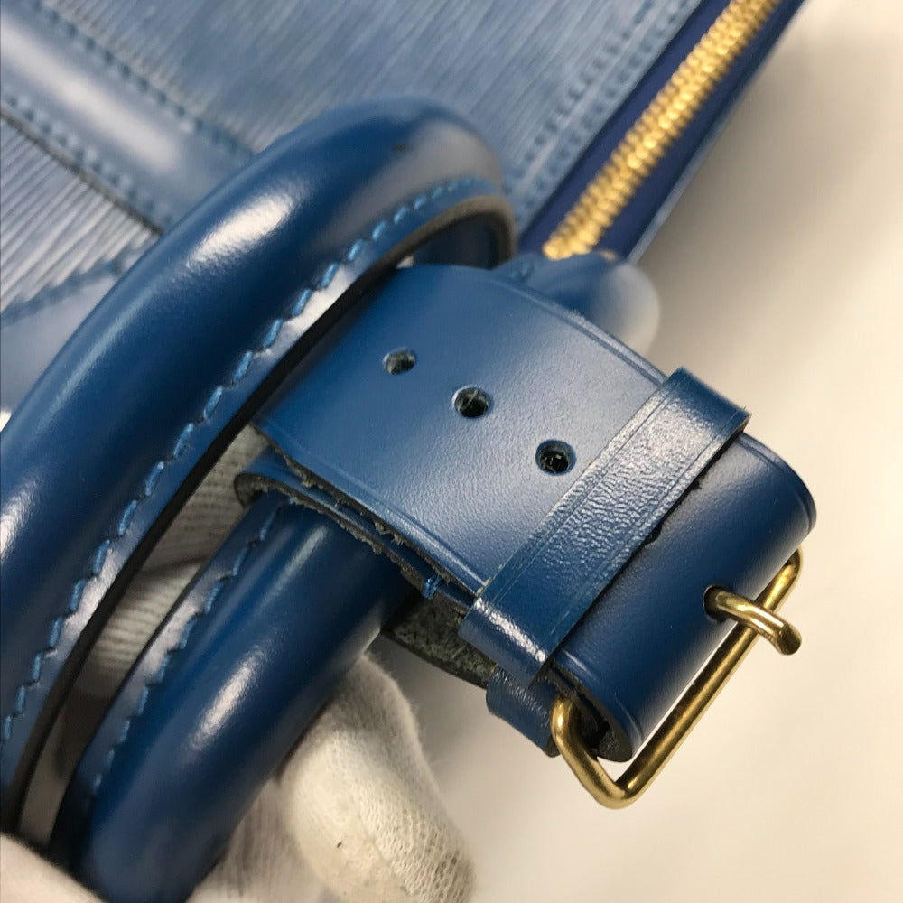 LOUIS VUITTON Boston Duffel bag M42975 Epi Leather blue Epi Travel Bag Keepall 45 Women Used Authentic