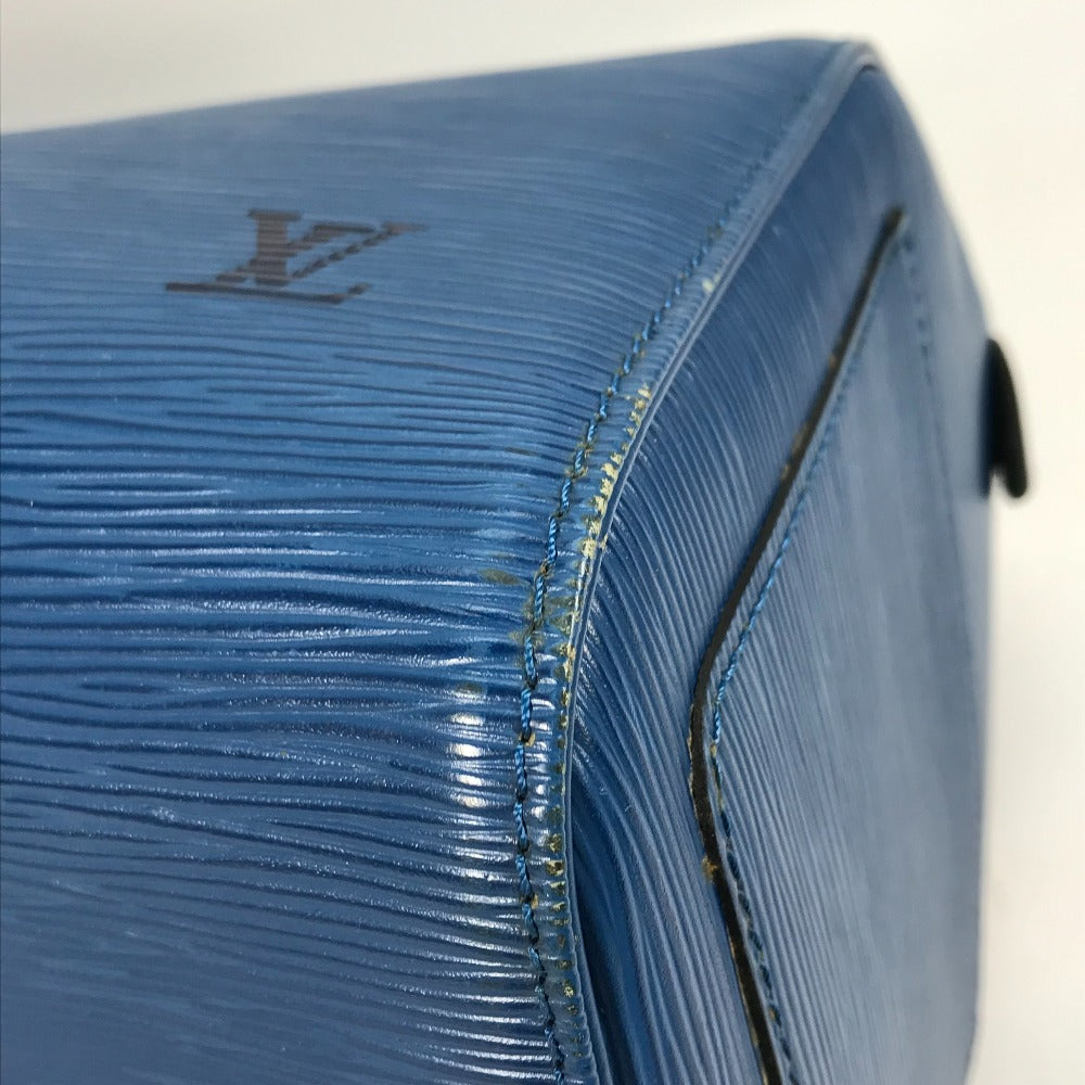 LOUIS VUITTON Boston Duffel bag M42975 Epi Leather blue Epi Travel Bag Keepall 45 Women Used Authentic