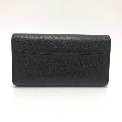 LOUIS VUITTON Long Wallet Purse M61248 Taurillon Clemence Leather black LV logo Portefeuille Capsine Women Used Authentic