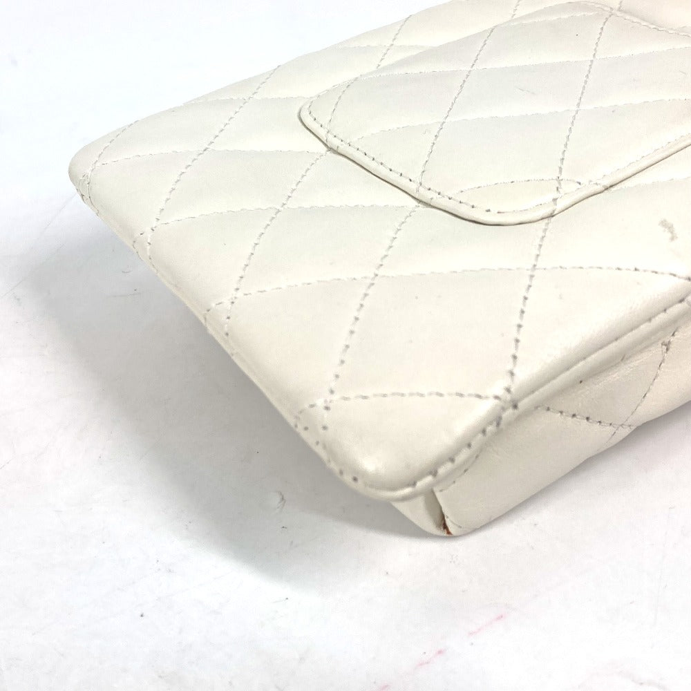 CHANEL Shoulder Bag leather white Cambon line CC COCO Mark