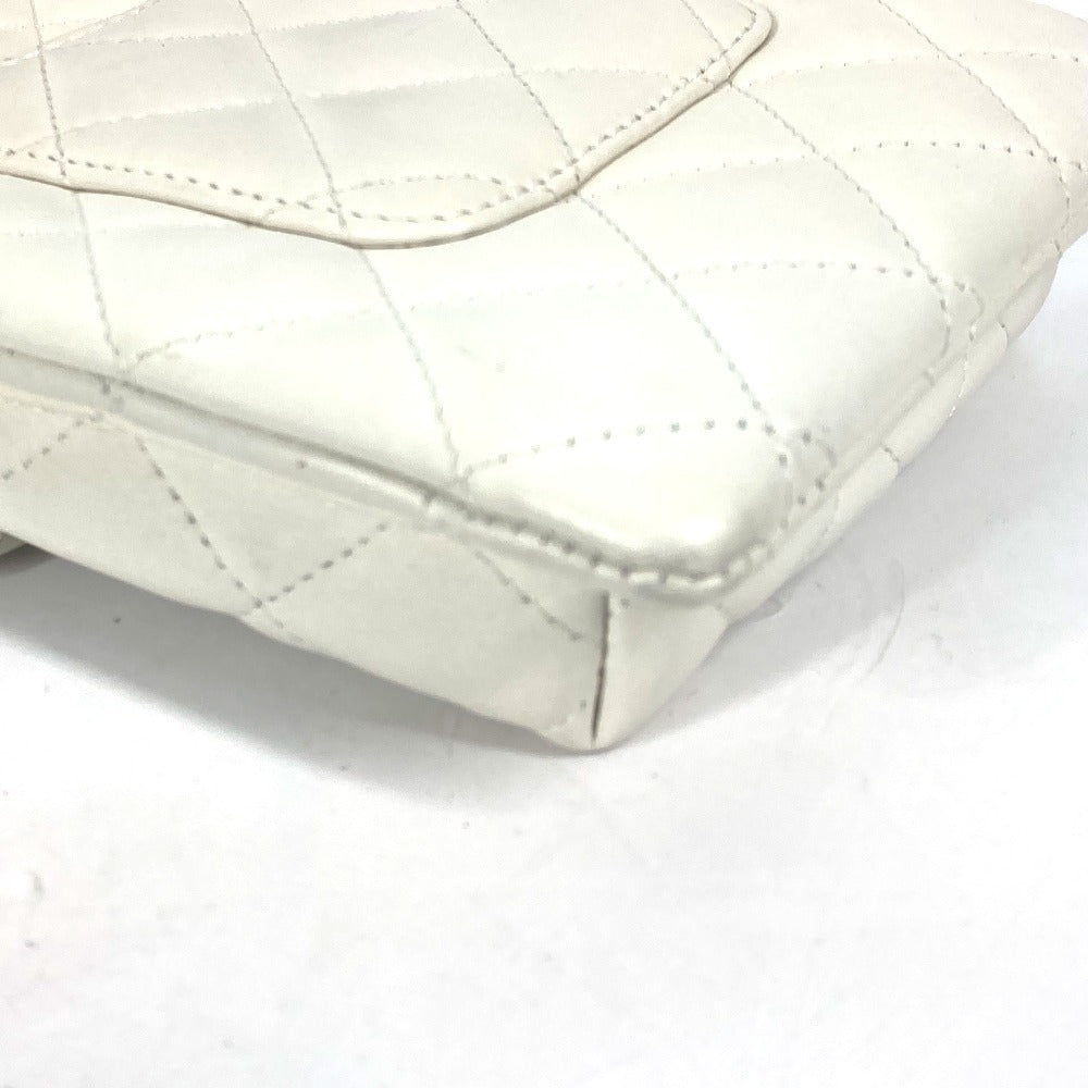 CHANEL Shoulder Bag leather white Cambon line CC COCO Mark