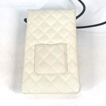 CHANEL Shoulder Bag leather white Cambon line CC COCO Mark