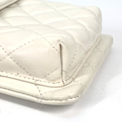 CHANEL Shoulder Bag leather white Cambon line CC COCO Mark