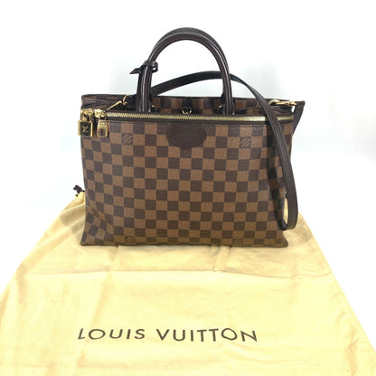 LOUIS VUITTON Handbag N41582 Damier canvas Brown Damier Brompton Women Used Authentic