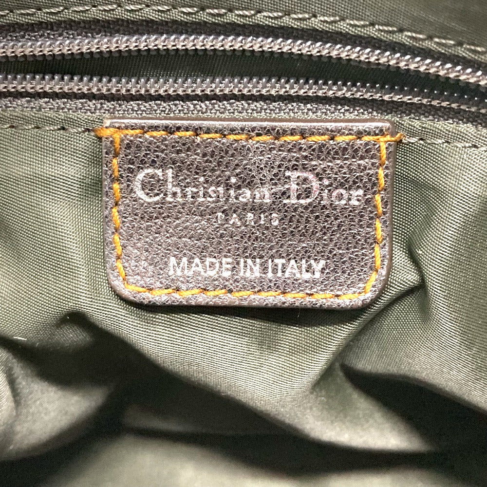 Christian Dior Handbag Leather / canvas Brown Trotter CD logo Women Used Authentic