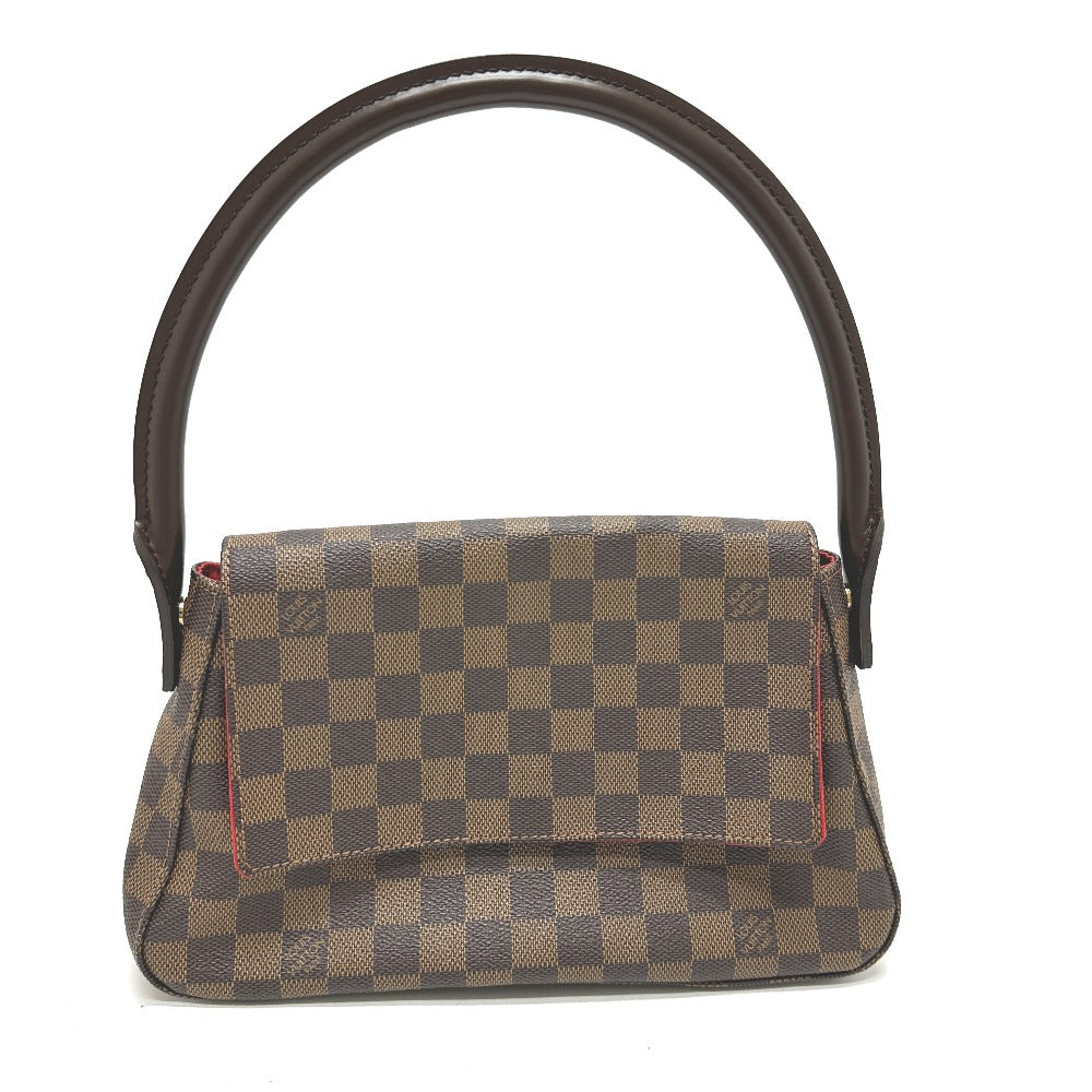 LOUIS VUITTON Tote Bag N51158 Damier canvas Brown Damier Mini Looping Women Used Authentic