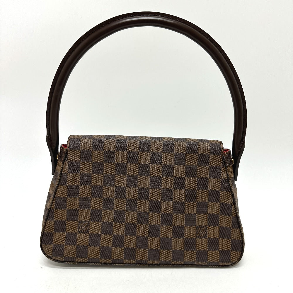 LOUIS VUITTON Tote Bag N51158 Damier canvas Brown Damier Mini Looping Women Used Authentic