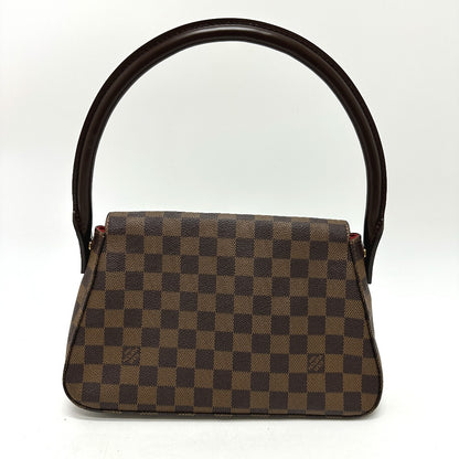 LOUIS VUITTON Tote Bag N51158 Damier canvas Brown Damier Mini Looping Women Used Authentic